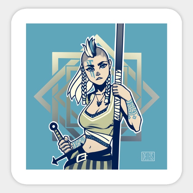 Viking Girl Sticker by Delfis